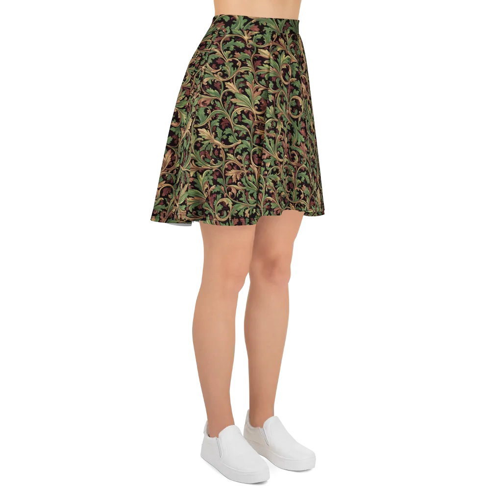 Verdant Baroque on Skater Skirt — Right