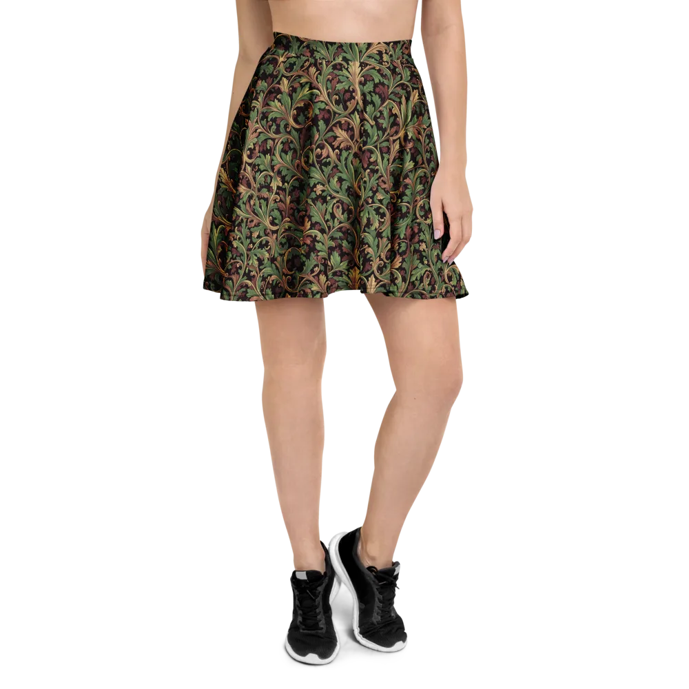 Verdant Baroque on Skater Skirt — Front