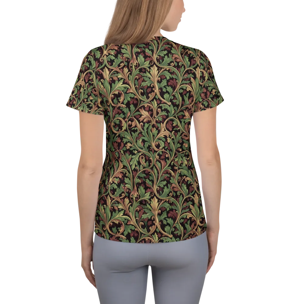 Verdant Baroque on Women's Athletic T-Shirt — Back
