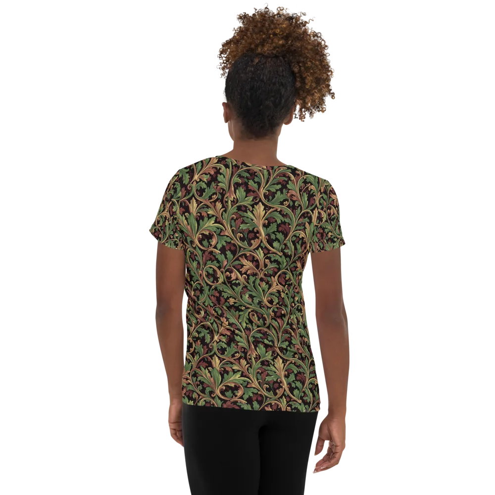 Verdant Baroque on Women's Athletic T-Shirt — Back