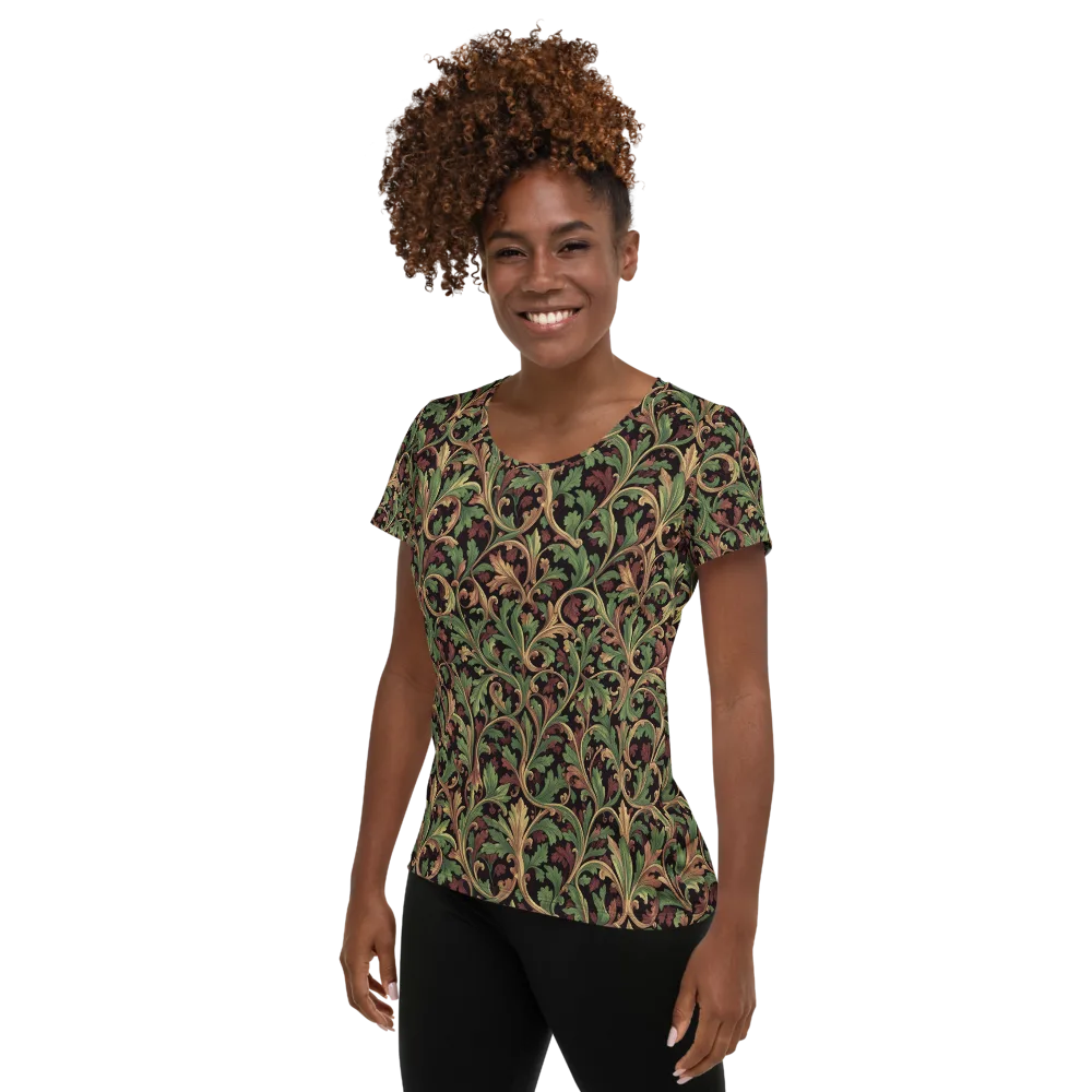 Verdant Baroque on Women's Athletic T-Shirt — Left