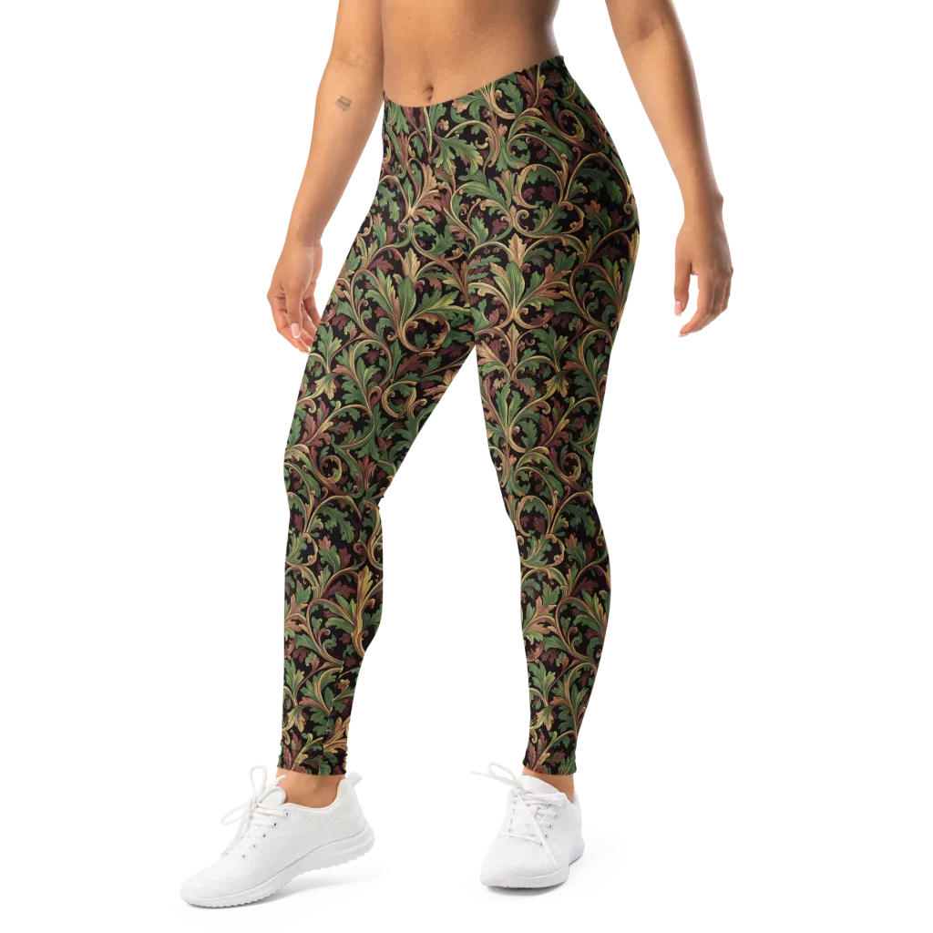 Verdant Baroque on Leggings — Left Front