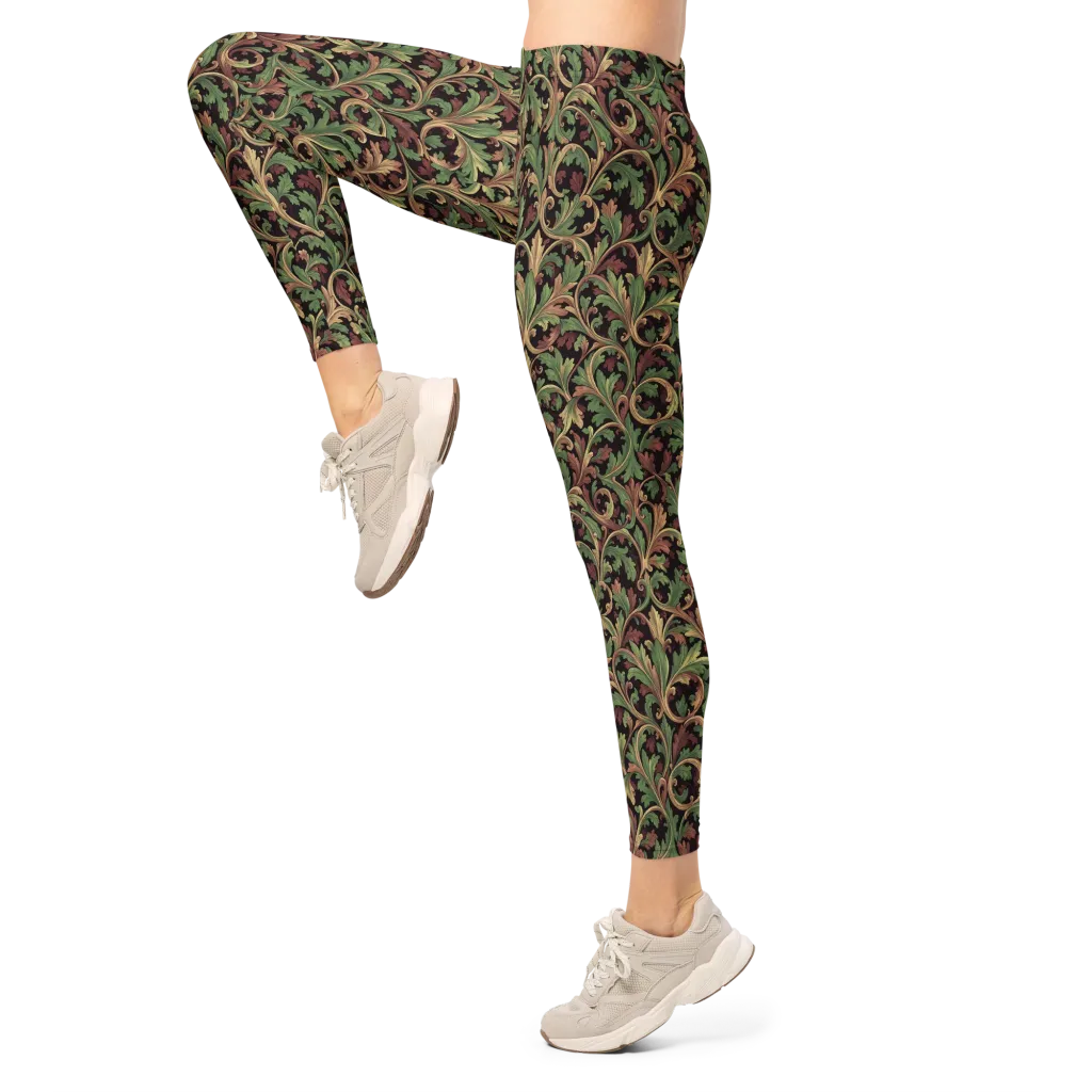 Verdant Baroque on Leggings — Left