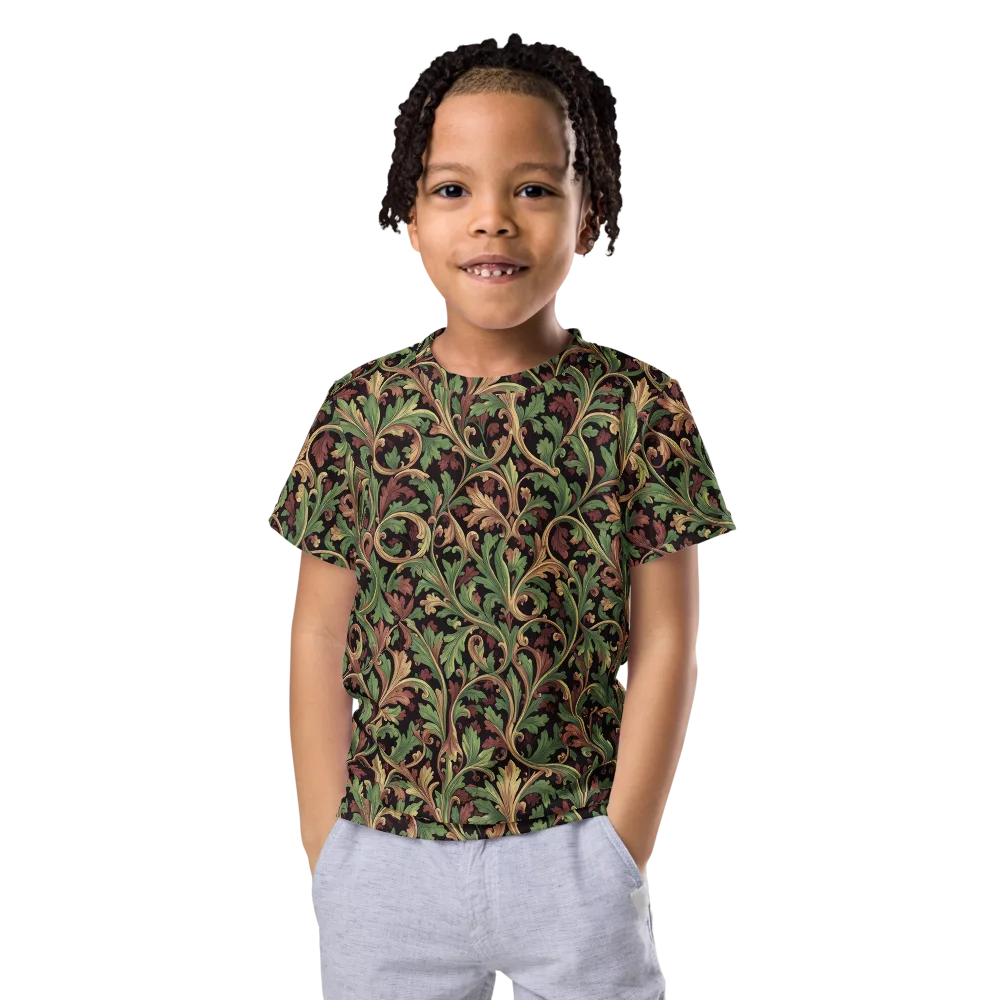 Verdant Baroque on Kids Crew Neck T-Shirt — Front