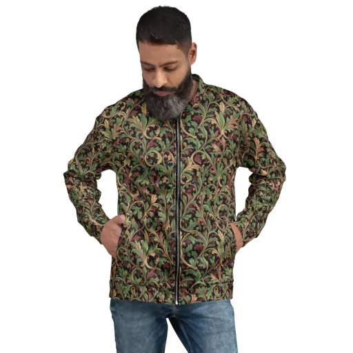 Verdant Baroque on a Bomber Jacket
