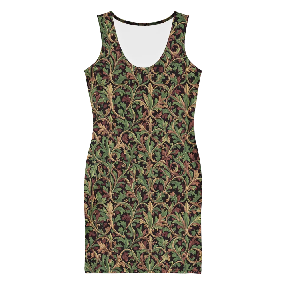Verdant Baroque on Bodycon Dress — Front