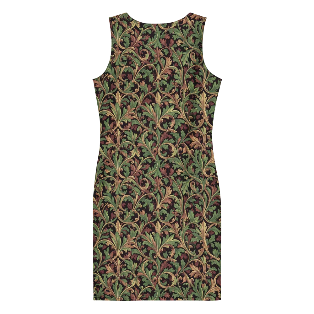 Verdant Baroque on Bodycon Dress — Back
