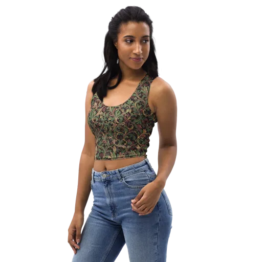 Verdant Baroque on a Crop Top