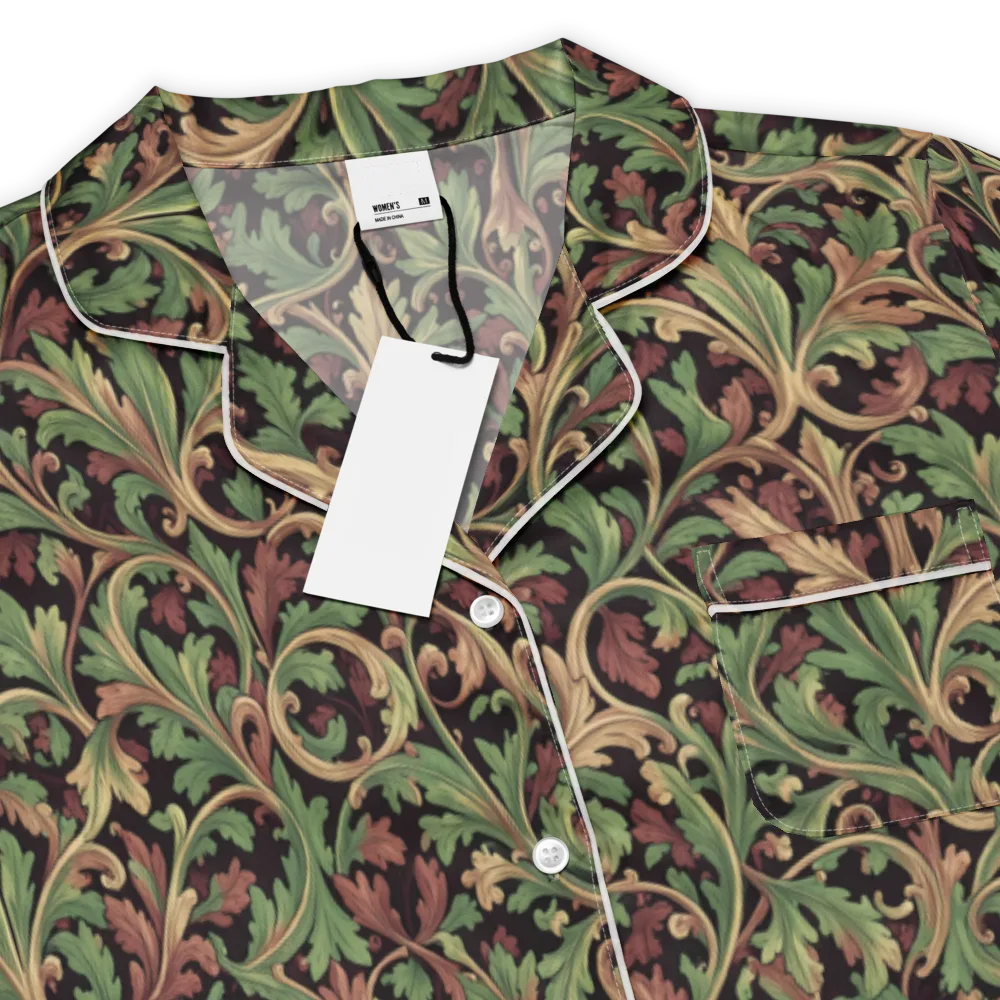 Verdant Baroque on Women's Short Sleeve Pajama Top — Product details