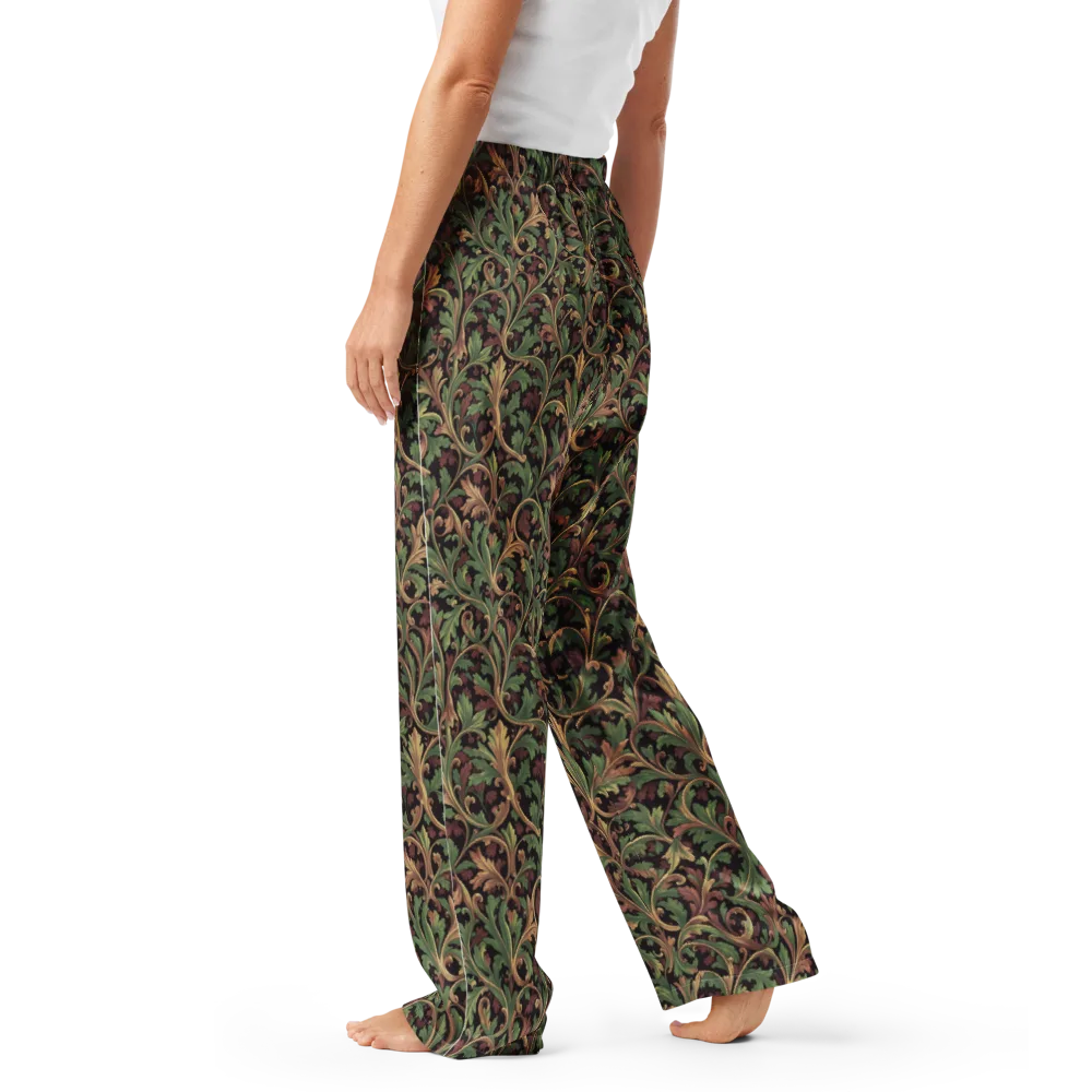Verdant Baroque on Women's Pajama Pants — Left