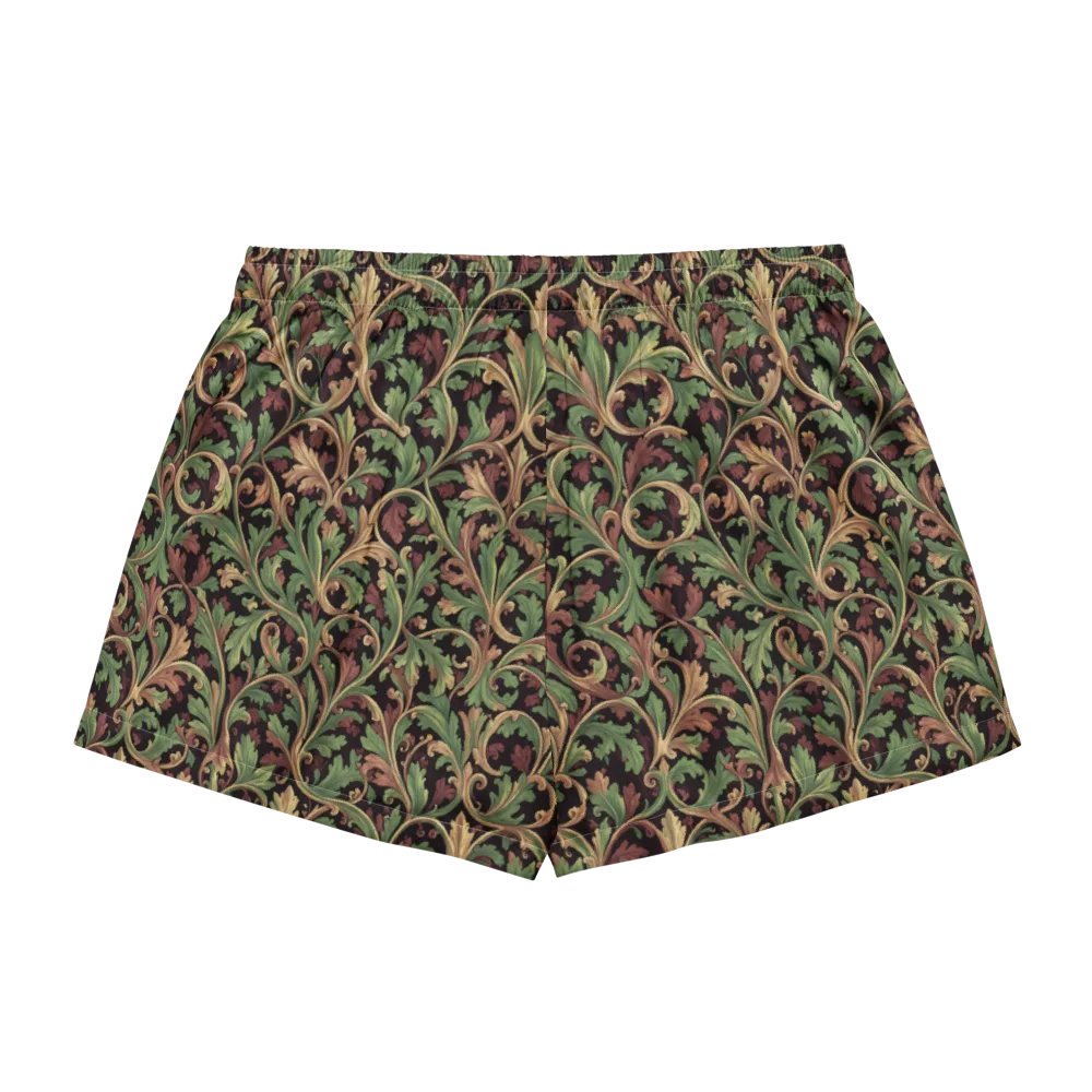 Verdant Baroque on Women's Pajama Shorts — Back