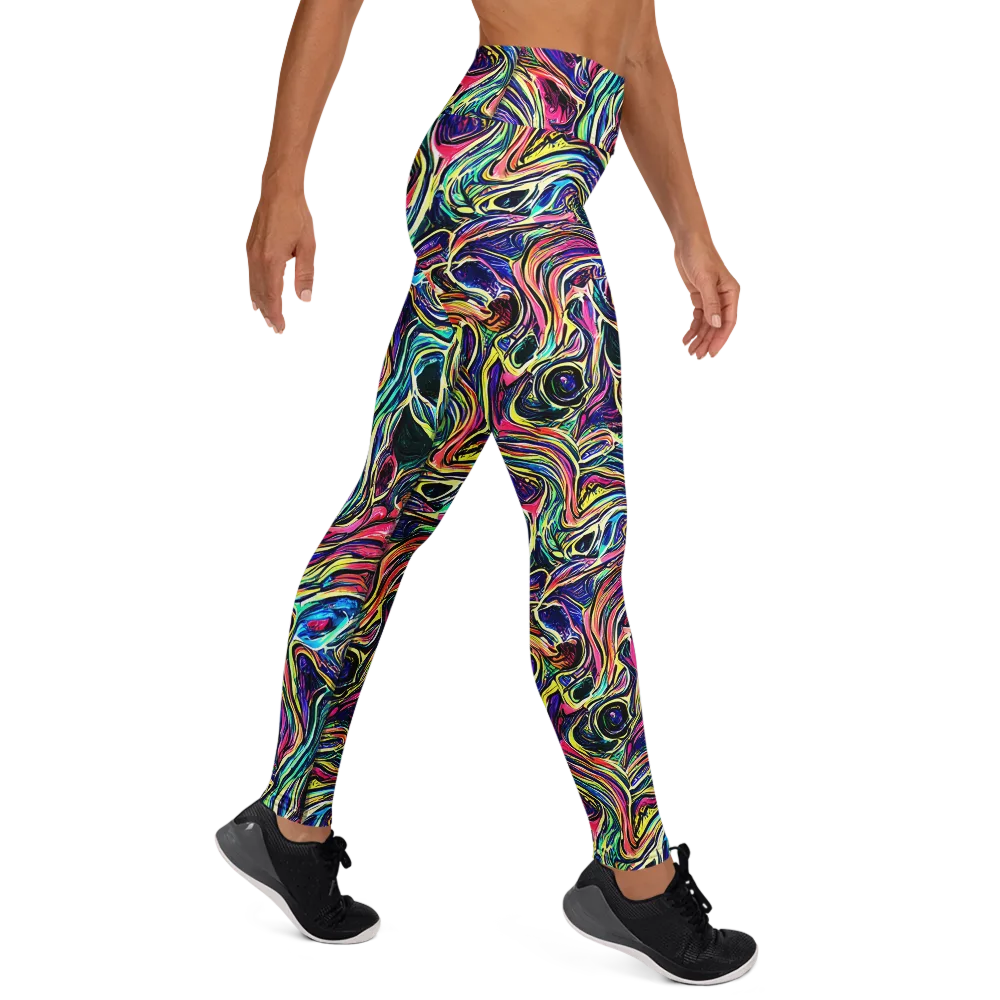 Fluorescent Drift on Yoga Leggings — Right
