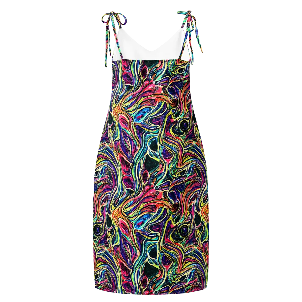 Fluorescent Drift on Slip Dress — Back