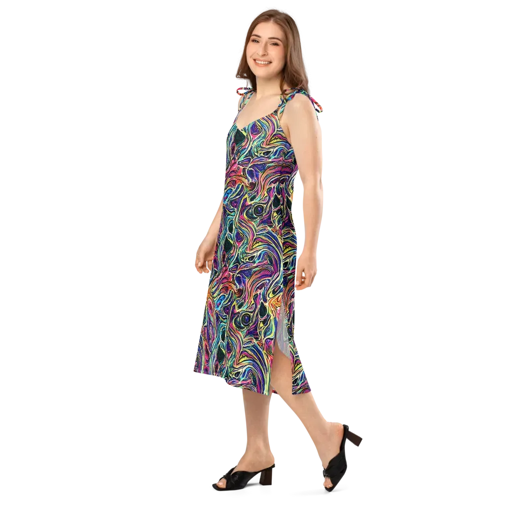 Fluorescent Drift on Slip Dress — Left Front