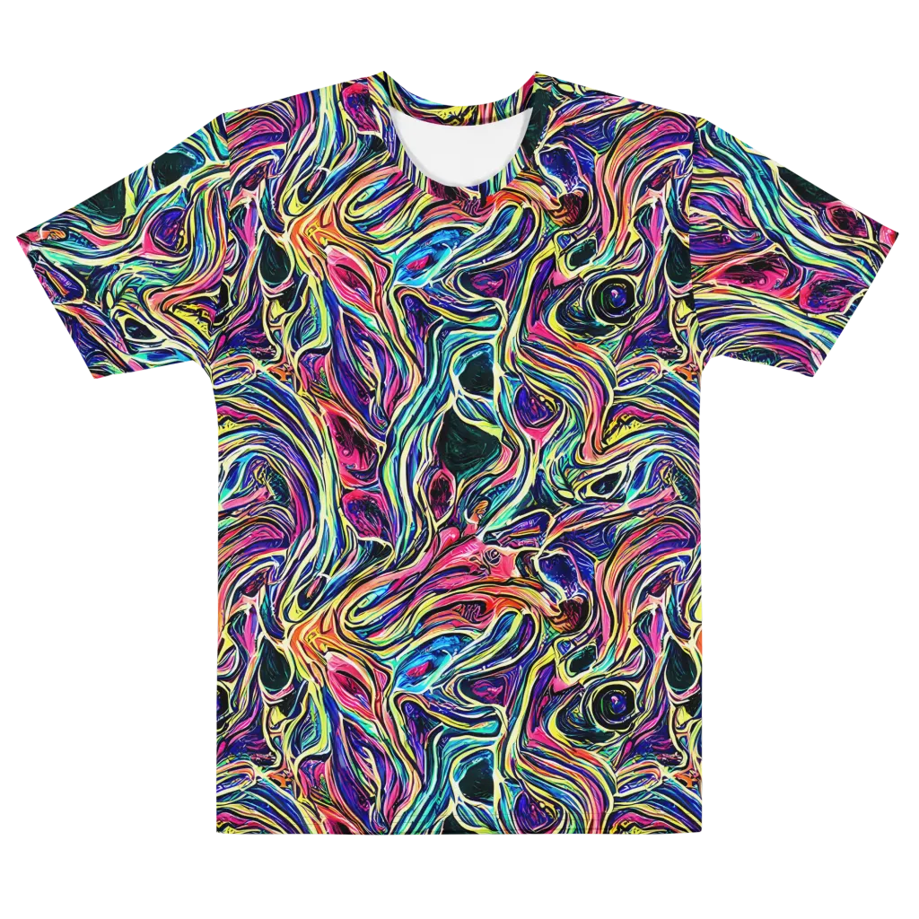 Fluorescent Drift on Men's Cotton Crew Neck T-Shirt — Front