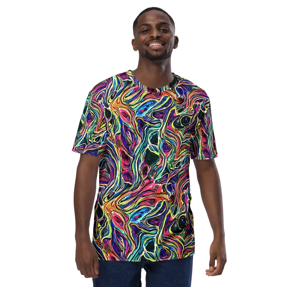 Fluorescent Drift on Men's Crew Neck T-Shirt — Front