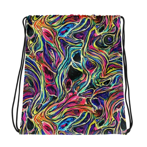Fluorescent Drift on a Drawstring Bag