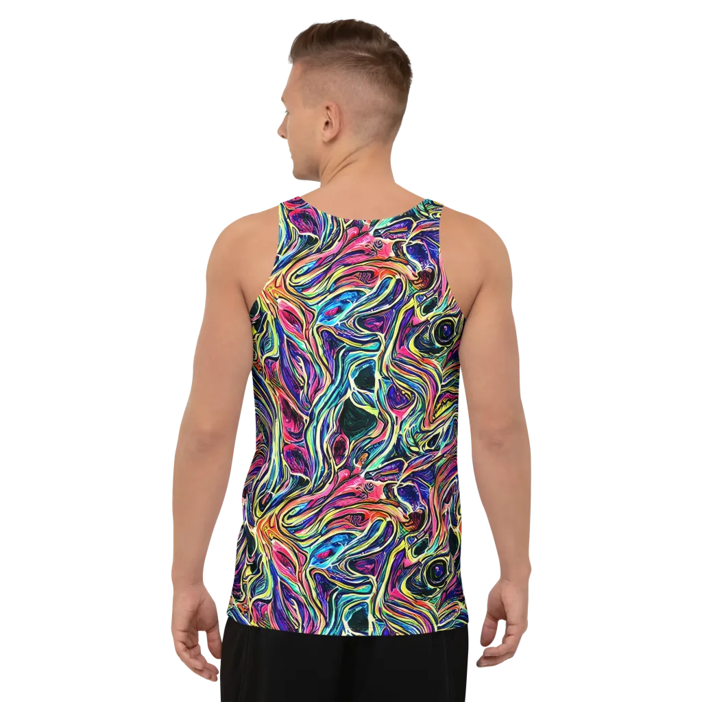 Fluorescent Drift on Men's Tank Top — Back