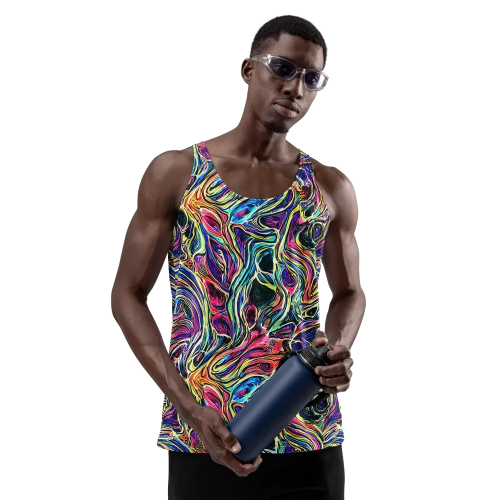 Fluorescent Drift on Men's Tank Top — Front