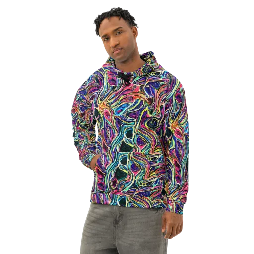 Fluorescent Drift on a Cotton Hoodie