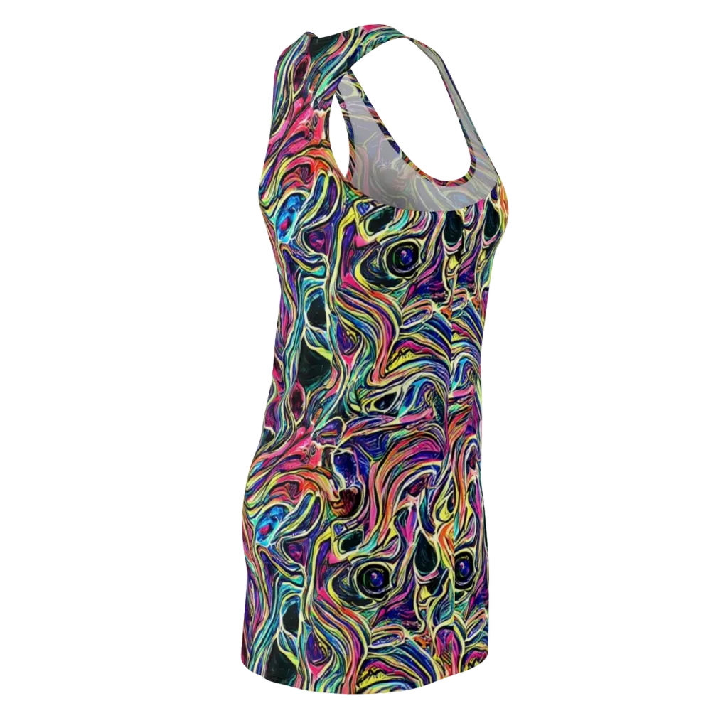 Fluorescent Drift on Racerback Dress — Back Side