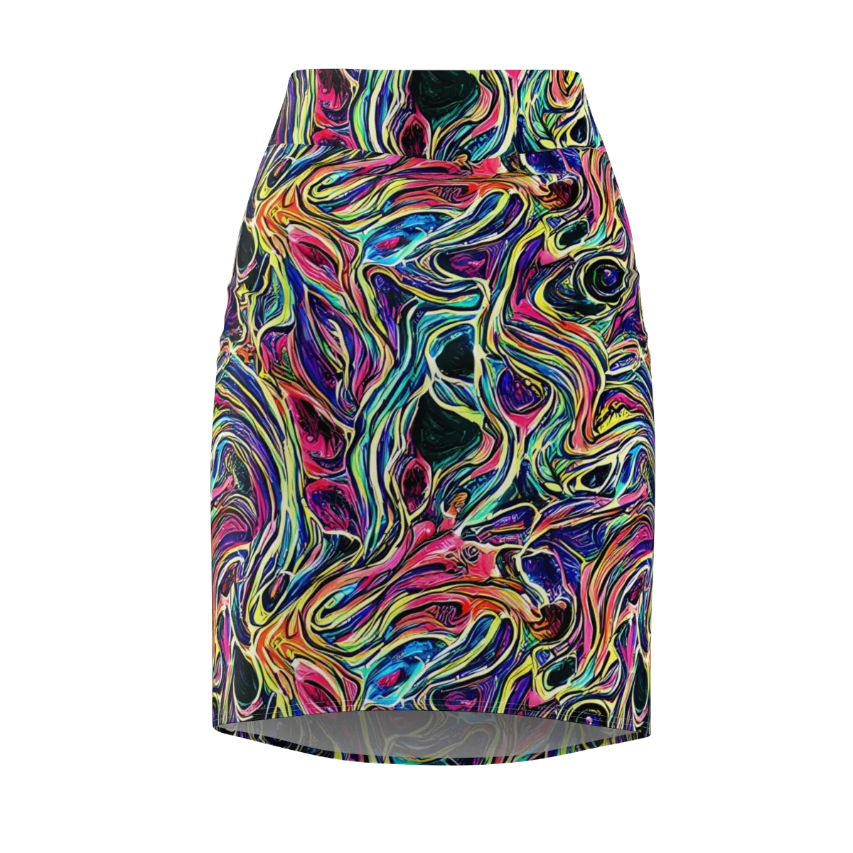 Fluorescent Drift on Pencil Skirt — Front
