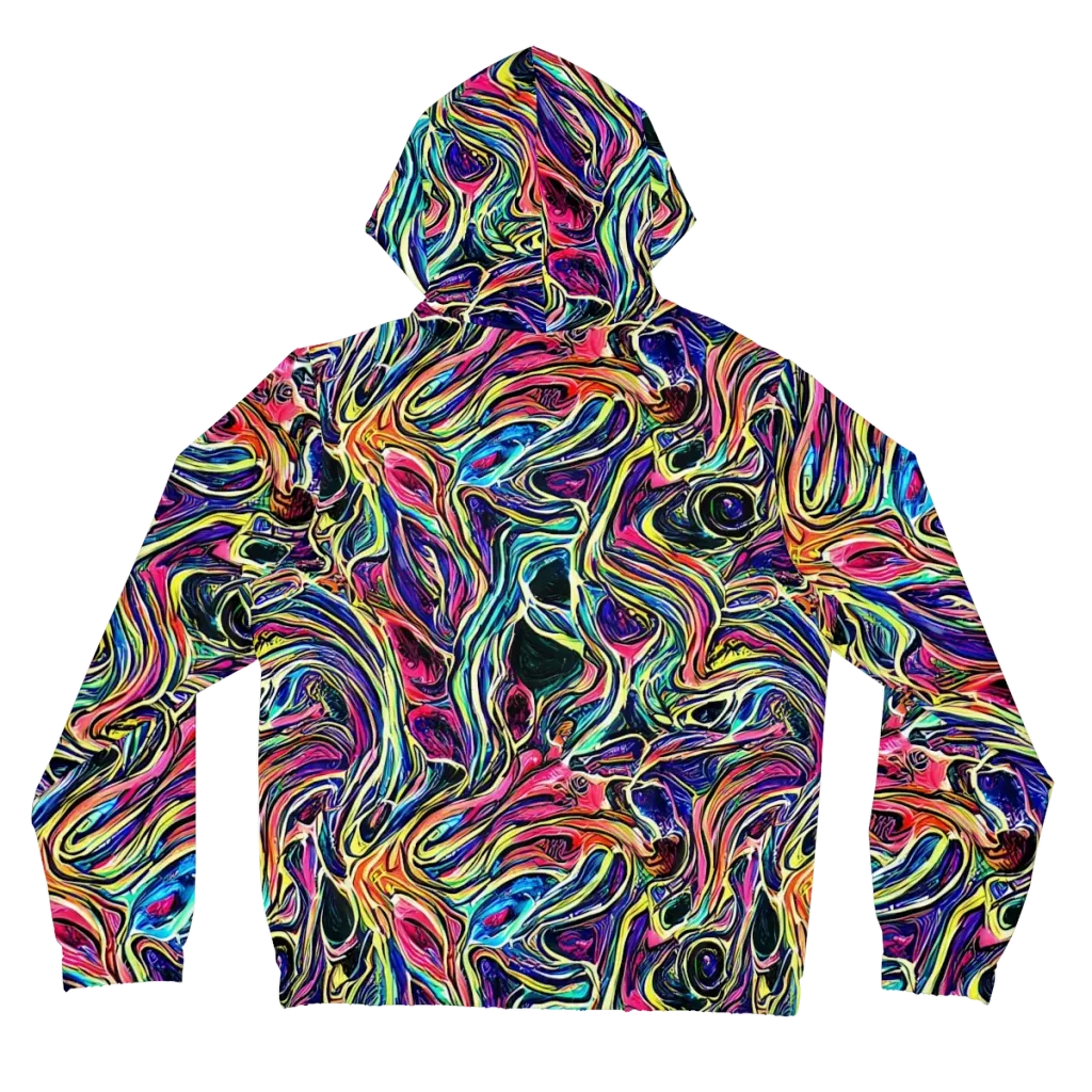 Fluorescent Drift on Women's Full-Zip Hoodie — Back