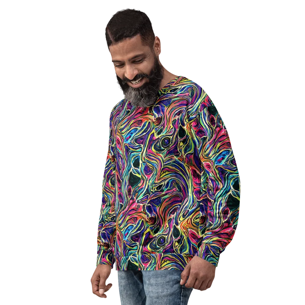Fluorescent Drift on Sweatshirt — Left Front