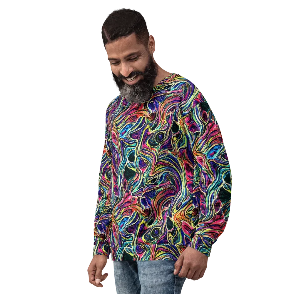 Fluorescent Drift on Sweatshirt — Left Front