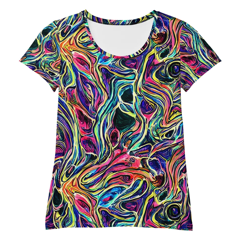 Fluorescent Drift on Women's Athletic T-Shirt — Front