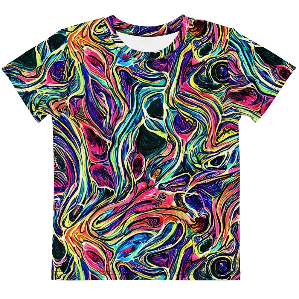 Fluorescent Drift on Kids Crew Neck T-Shirt — Front