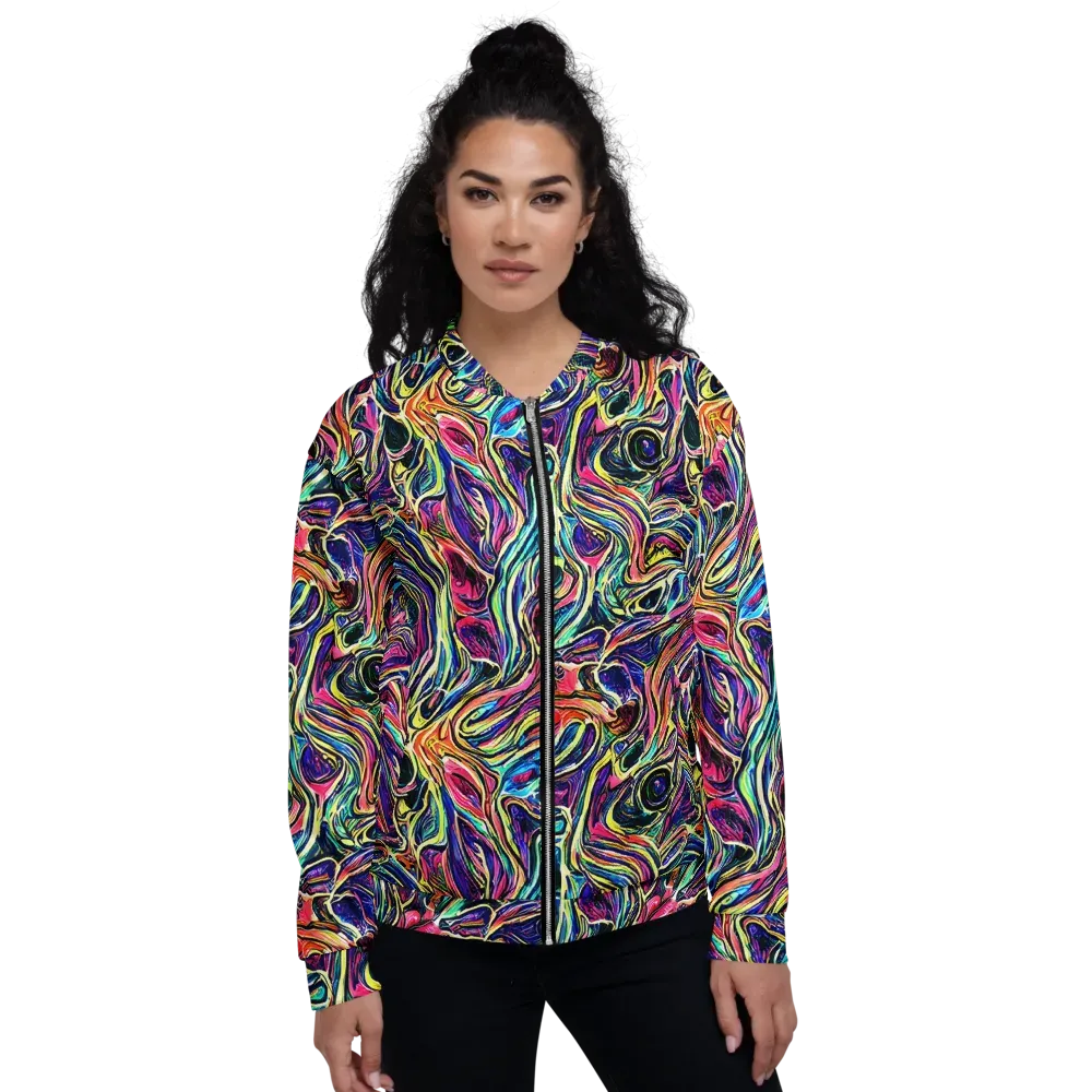Fluorescent Drift on Bomber Jacket — Front