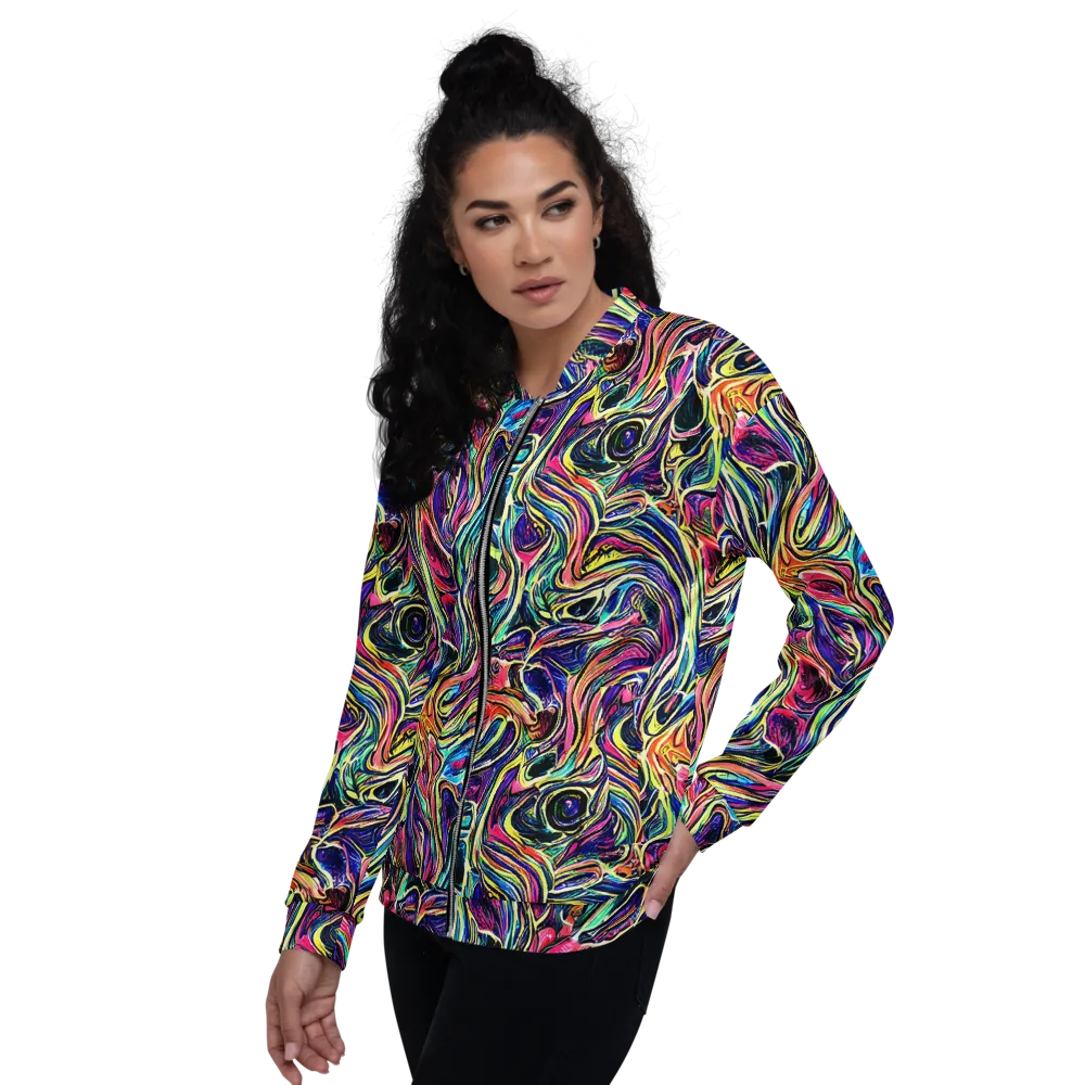 Fluorescent Drift on Bomber Jacket — Left