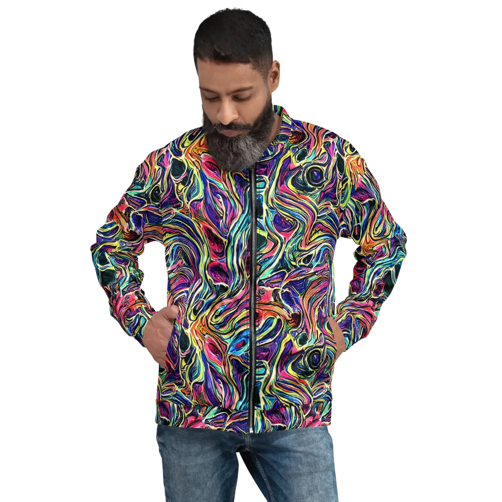 Fluorescent Drift on Bomber Jacket — Front