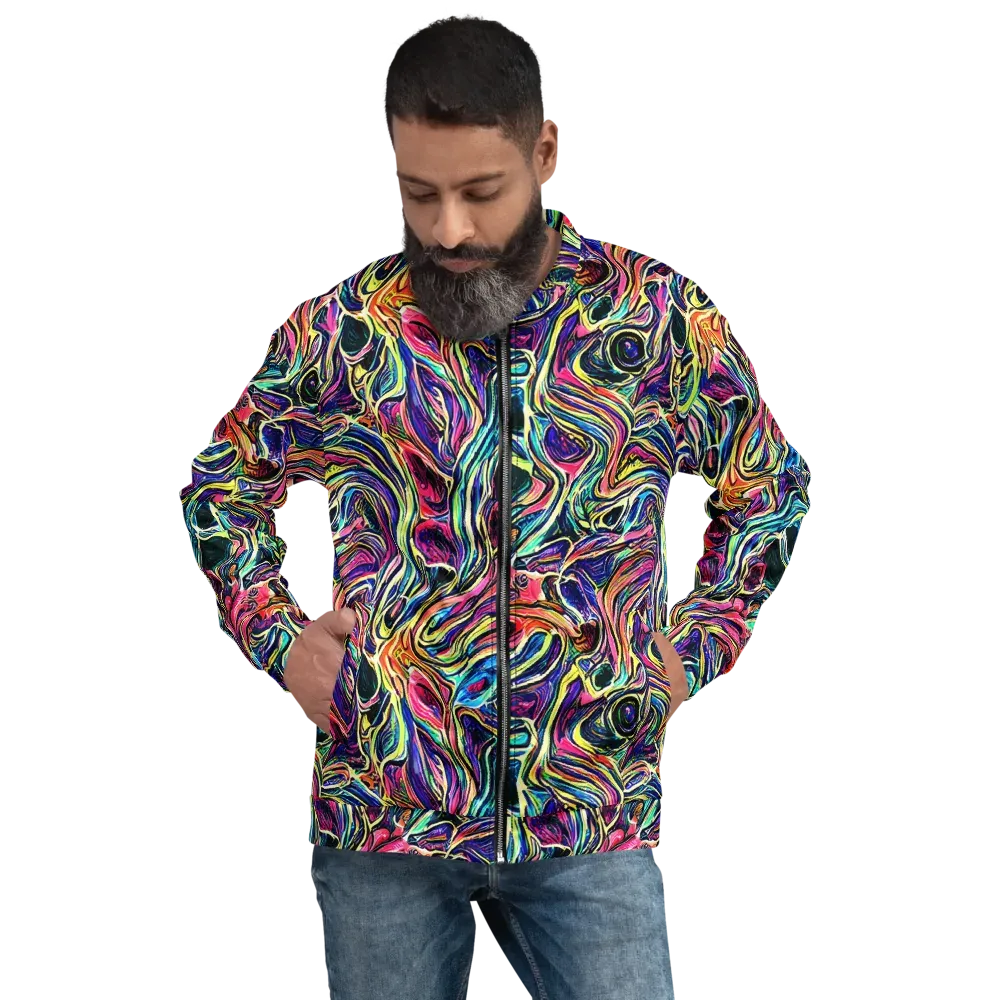Fluorescent Drift on Bomber Jacket — Front