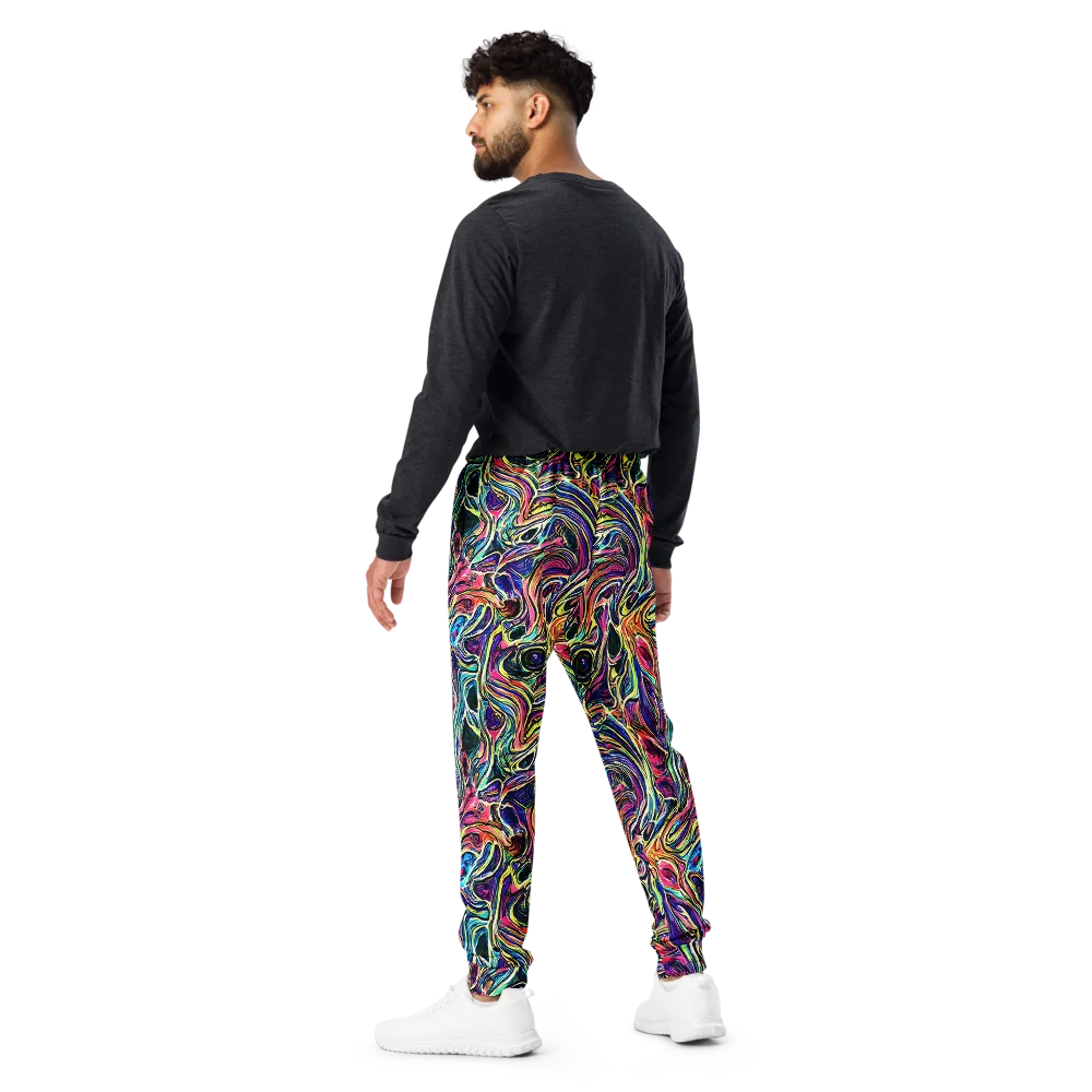 Fluorescent Drift on Men's Joggers — Back