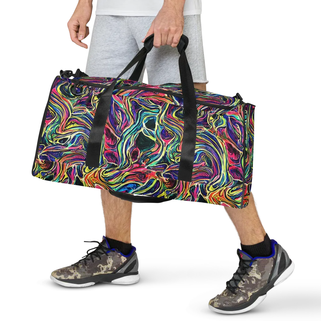 Fluorescent Drift on Duffle Bag — Front