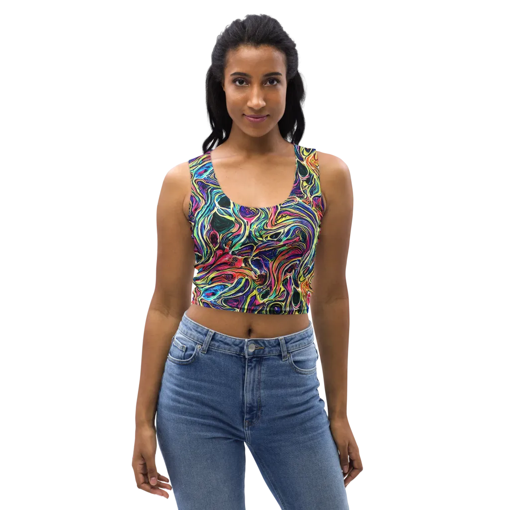 Fluorescent Drift on Crop Top — Front