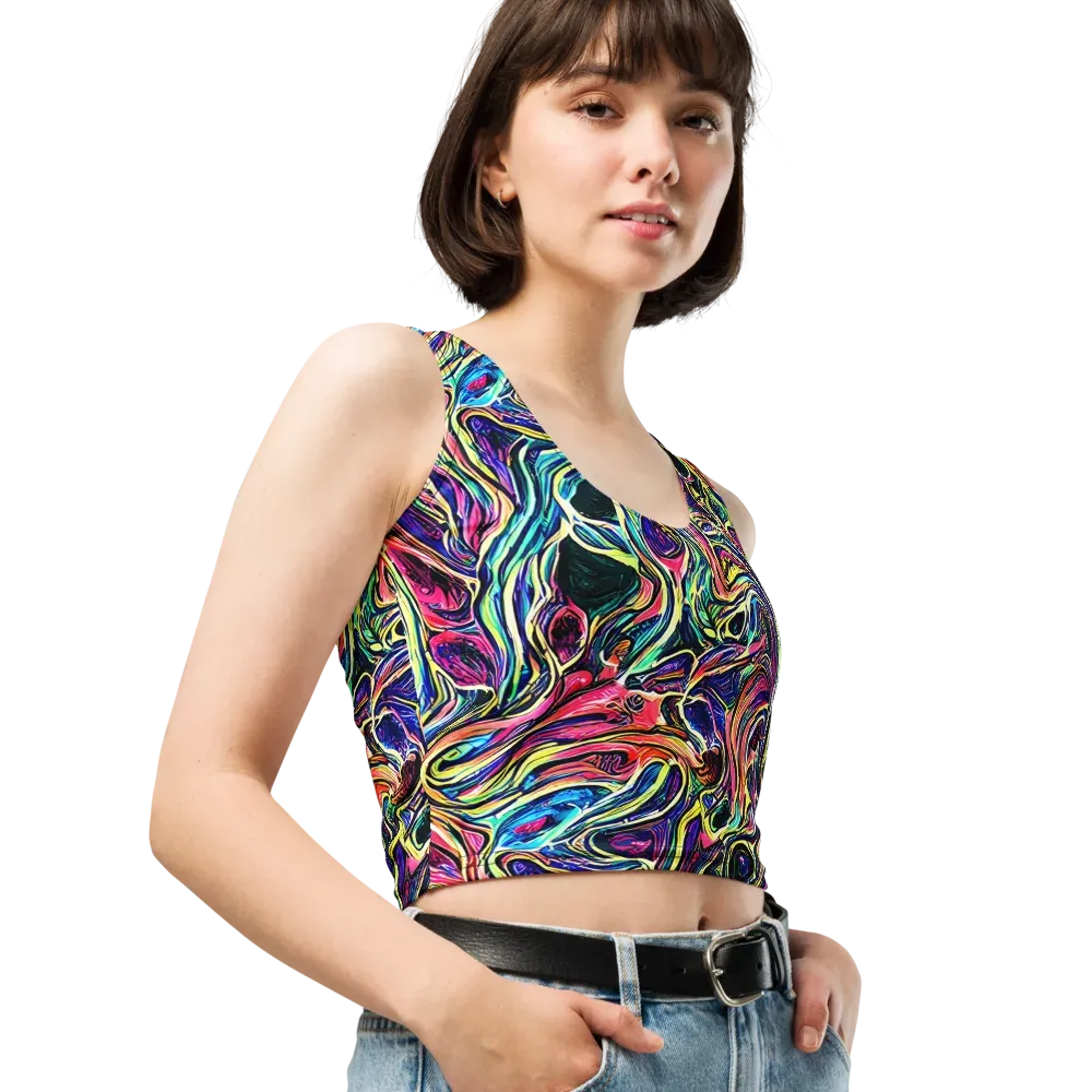 Fluorescent Drift on Crop Top — Right Front
