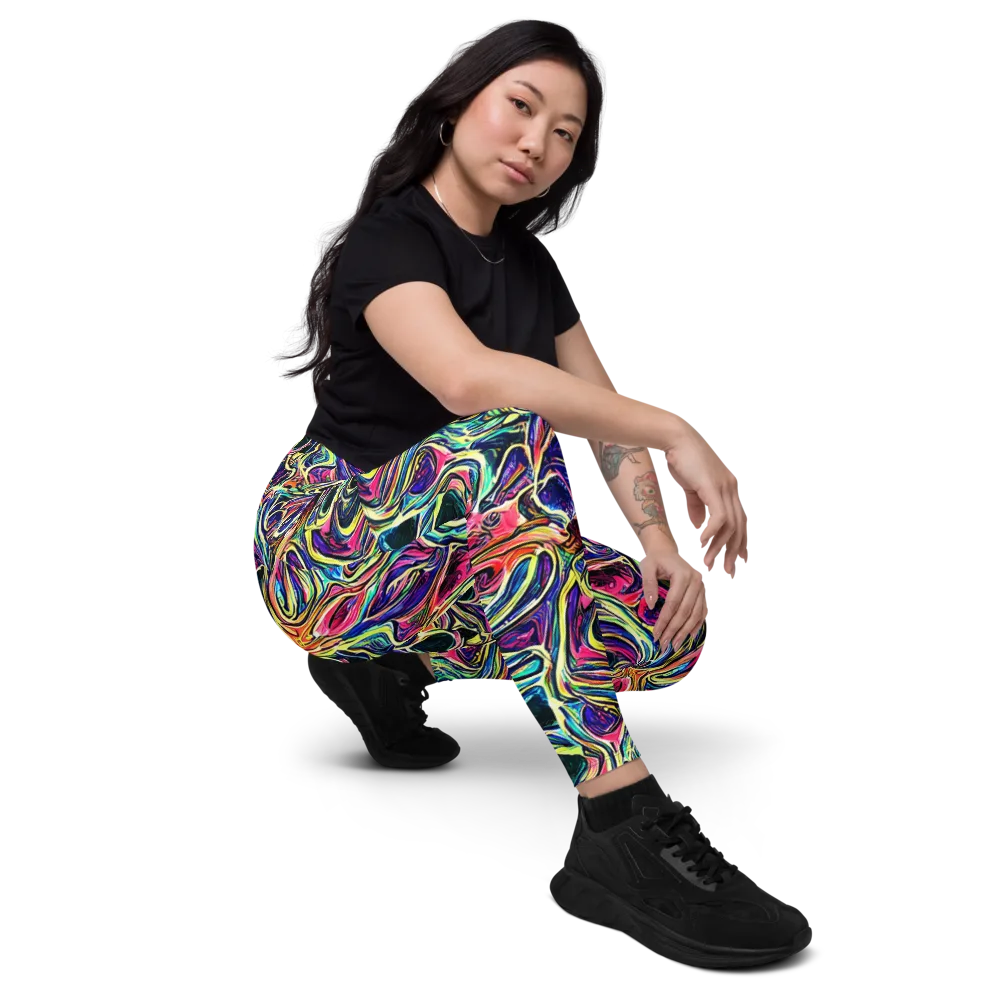 Fluorescent Drift on Leggings with Pockets — Right Front