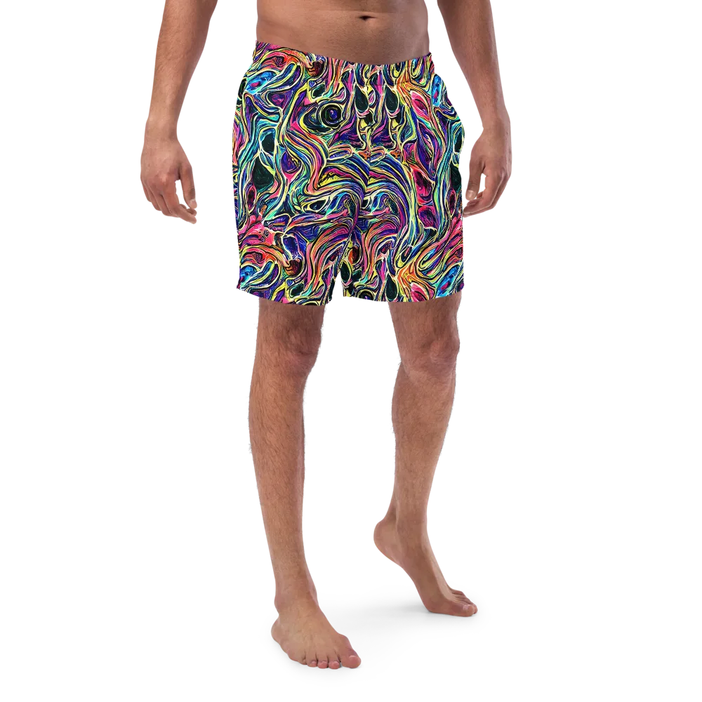Fluorescent Drift on Swim Trunks — Front