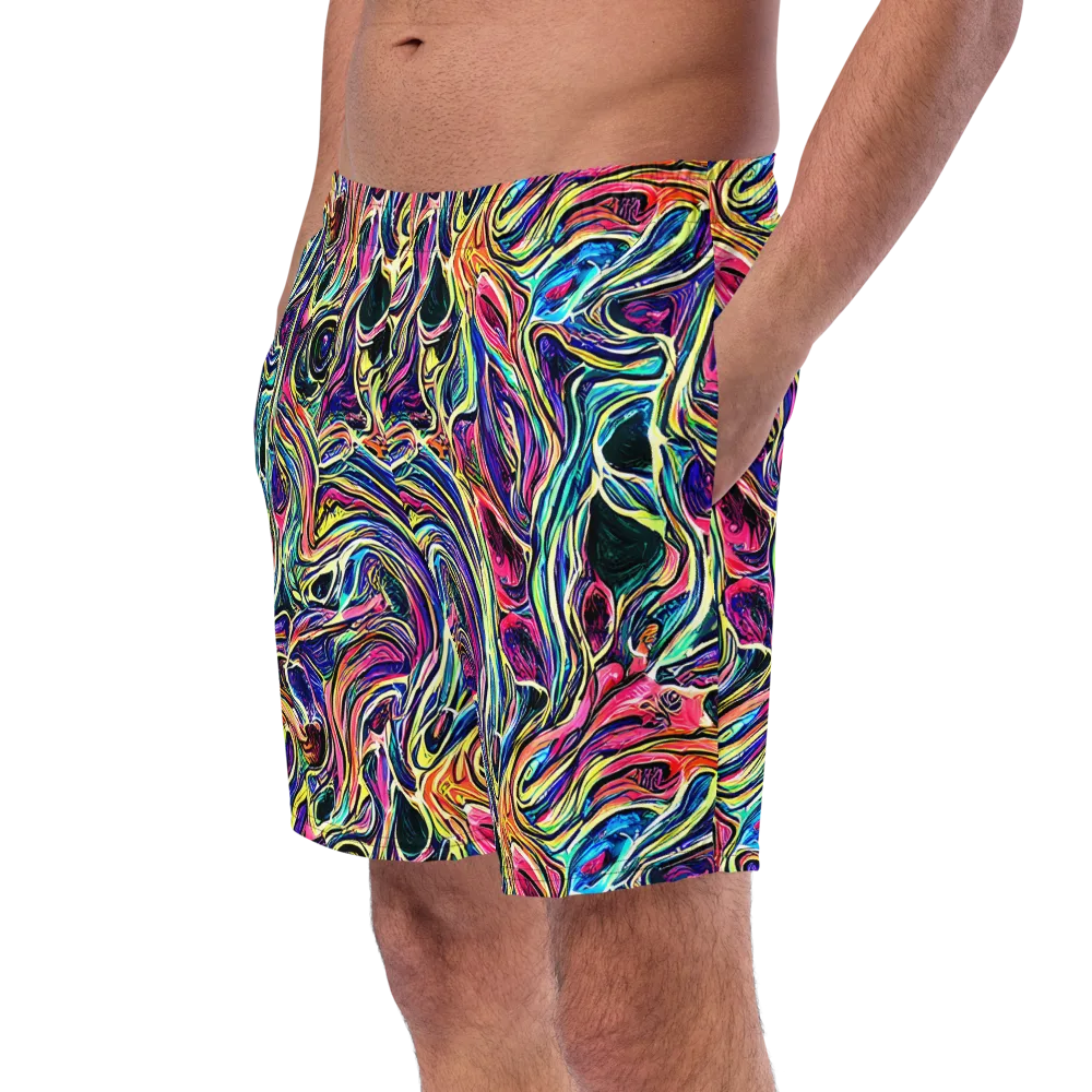 Fluorescent Drift on Swim Trunks — Left Front