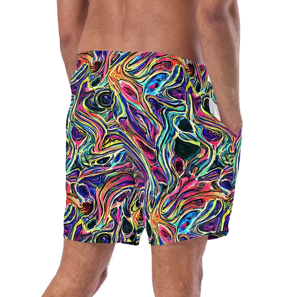 Fluorescent Drift on Swim Trunks — Right Back