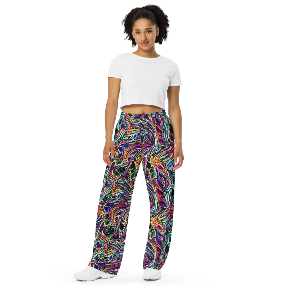 Fluorescent Drift on Wide-Leg Pants — Front