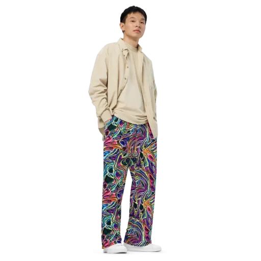 Fluorescent Drift on a Wide-Leg Pants
