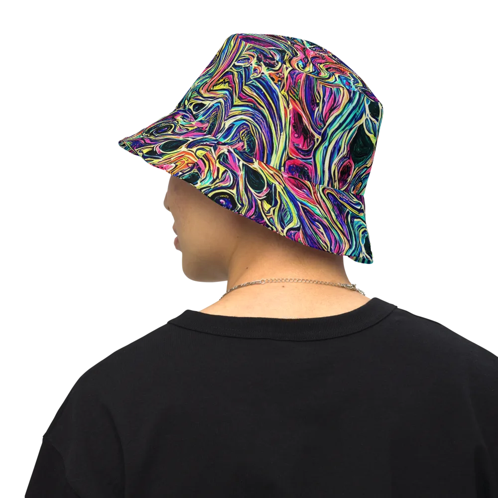Fluorescent Drift on Reversible Bucket Hat — Back Inside