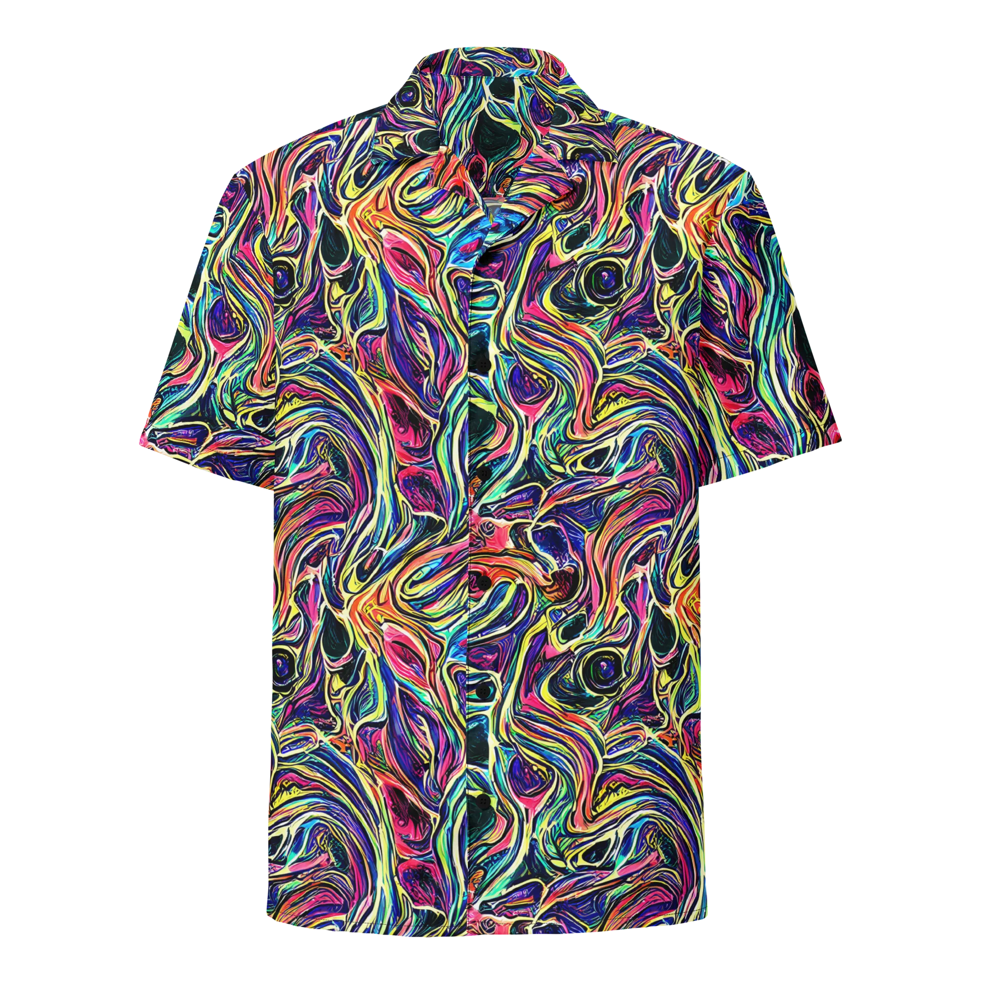 Fluorescent Drift on Button Shirt — Front