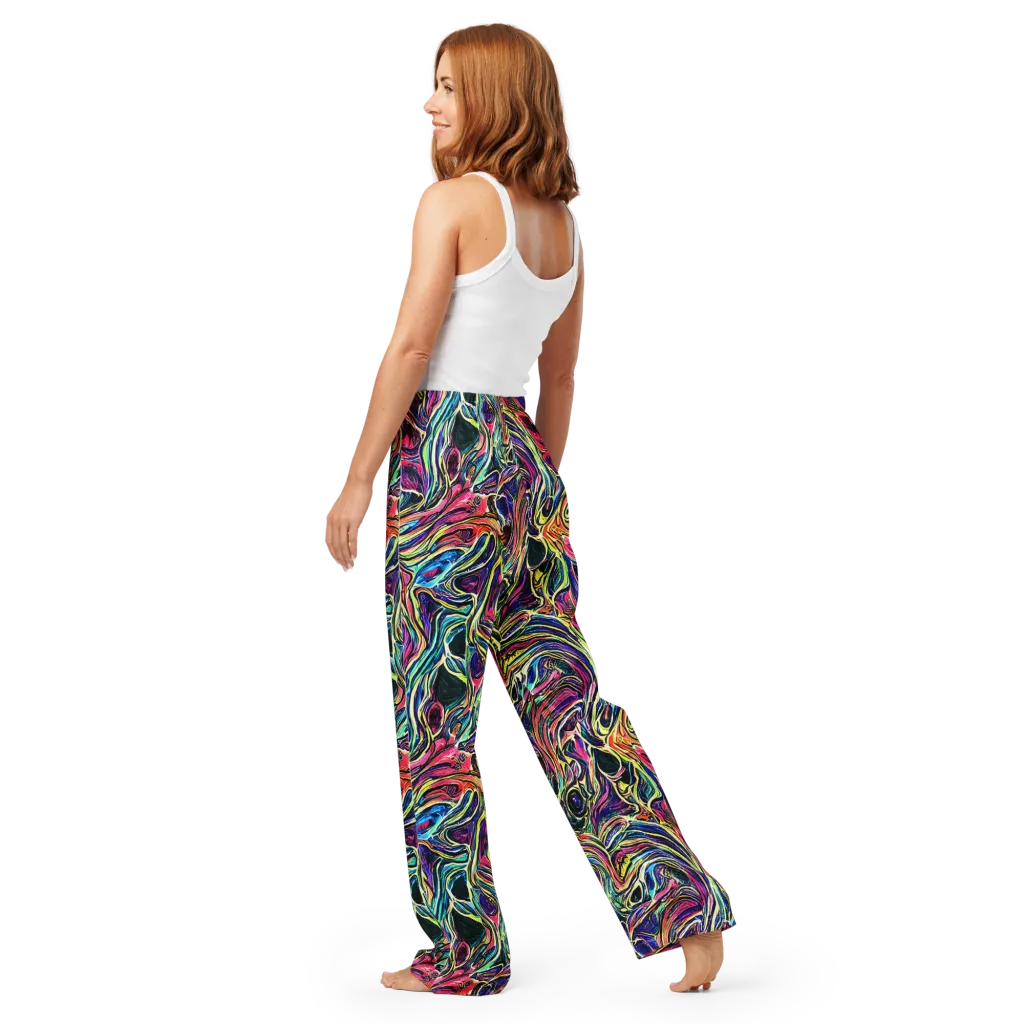 Fluorescent Drift on Women's Pajama Pants — Back