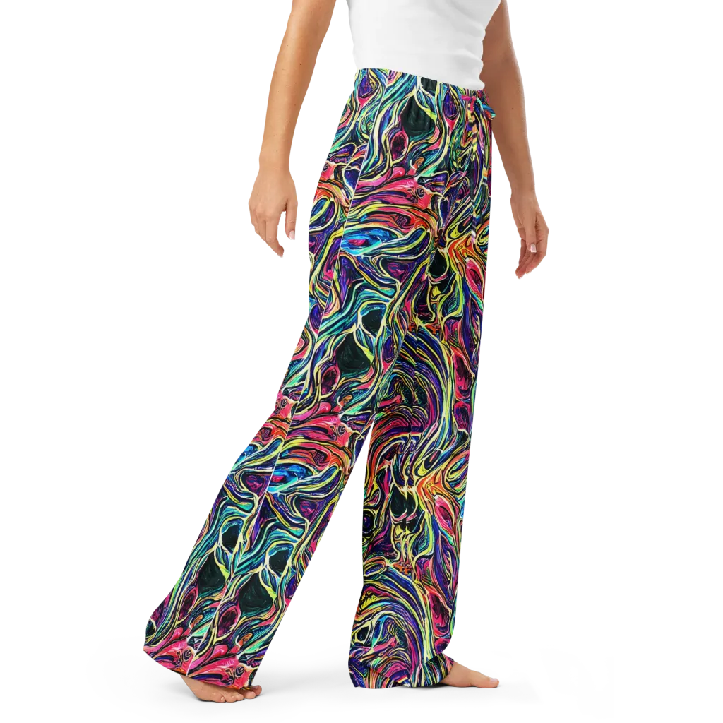 Fluorescent Drift on Women's Pajama Pants — Right Front