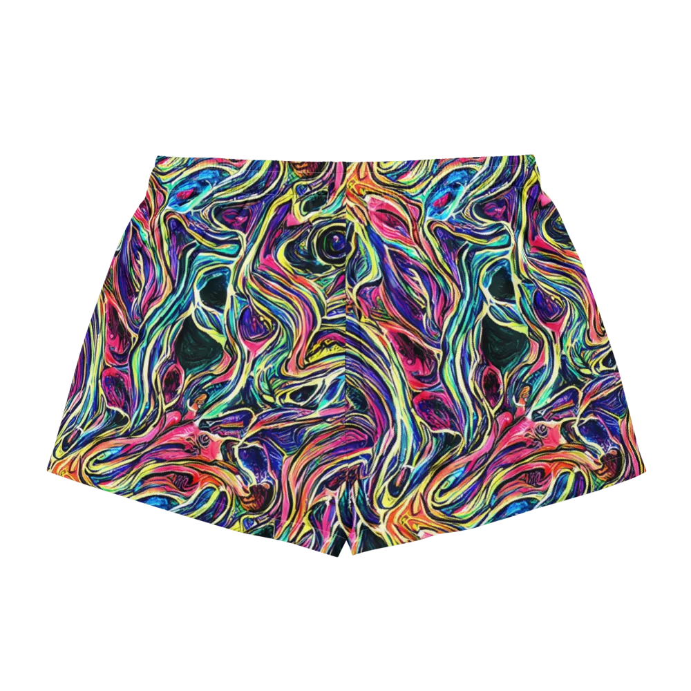 Fluorescent Drift on Women's Pajama Shorts — Back
